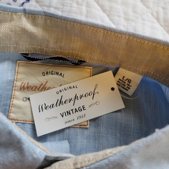 NWT Weatherproof Button Down 100% Cotton SZ L - Picture 3 of 3